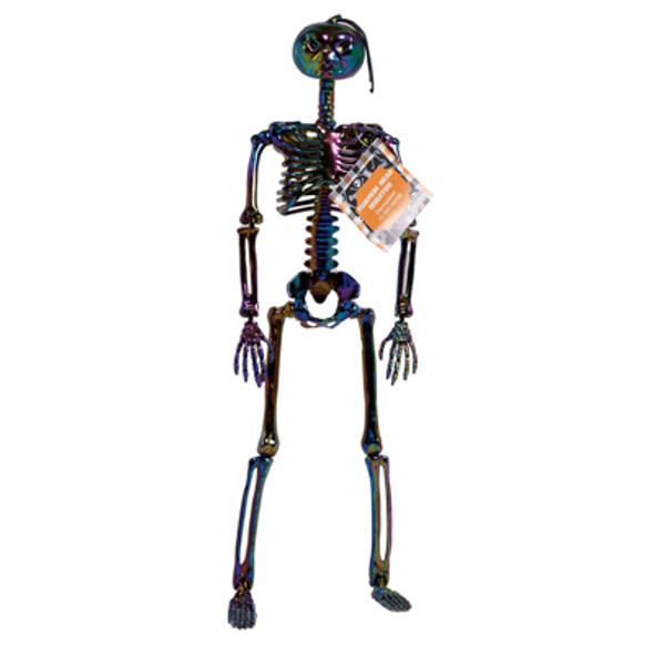 SKELETON PUMPKIN HEAD ELECTROPLATED 15.75IN H HLWN / HT SKELETON PUMPKIN HEAD ELECTROPLATED 15.75IN H HLWN / HT