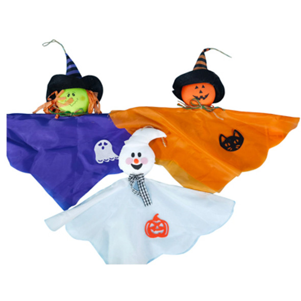 HANGING DECOR HALLOWEEN WHIMSICAL  3 ASST WITCH/ PUMPKIN/ GHOST 20 X 16IN / HT HANGING DECOR HALLOWEEN WHIMSICAL  3 ASST WITCH/ PUMPKIN/ GHOST 20 X 16IN / HT