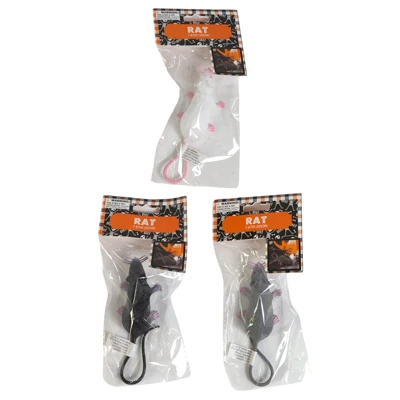 RAT 7.87IN BLK/ GREY/ WHITE PLASTIC HLWN/ PBH