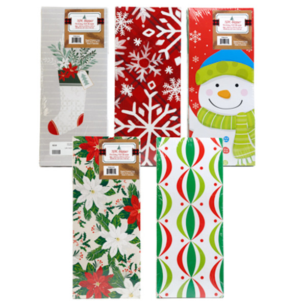 GIFT BOX CHRISTMAS 3PK 12 X 5 X 3 RANDOM ASSORTED DESIGNS