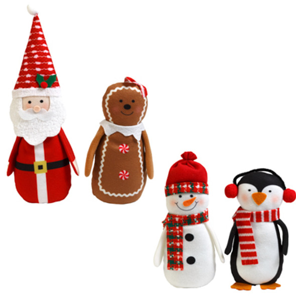 SHELF SITTER CHRISTMAS FIGURES 4 ASST XMAS/ HT
