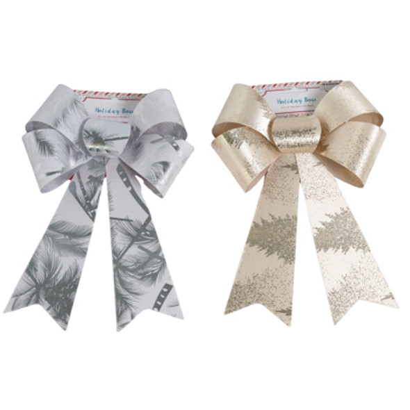 BOW GOLD/ SILV HOTSTAMP PRINT 8 X 12IN EA IN 2 ASST XMAS TCDS BOW GOLD/ SILV HOTSTAMP PRINT 8 X 12IN EA IN 2 ASST XMAS TCDS