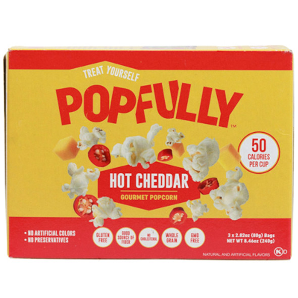 MICROWAVE POPCORN 8.46OZ 3CT BAG HOT CHEDDAR GOURMET POPFULLY MICROWAVE POPCORN 8.46OZ 3CT BAG HOT CHEDDAR GOURMET POPFULLY
