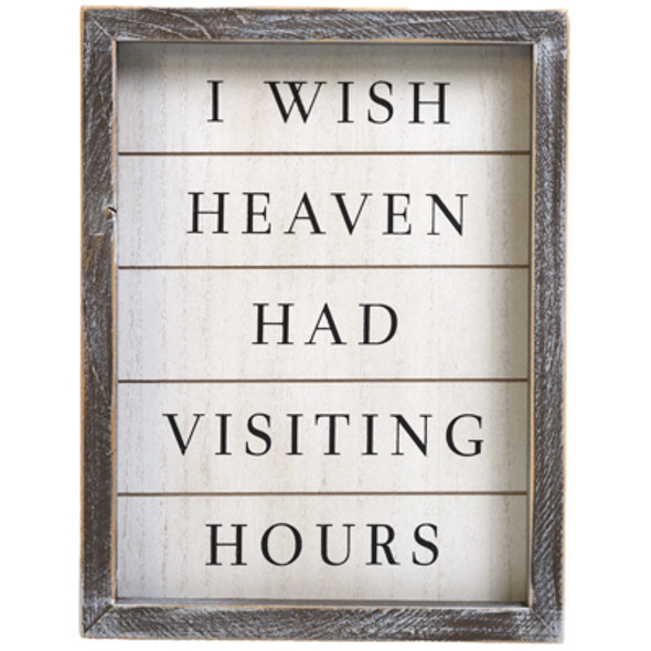 TABLETOP ART 8X10X1.5 HEAVEN HOURS WHITE/BLACK WOOD (9.00)