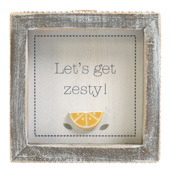 WALL ART 5X5X1.5 ZESTY WOOD (6.00)