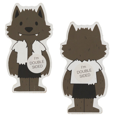 TABLETOP ART 3.25X6X1 BOY WEREWOLF CUTOUT REVERSIBLE (4.00)