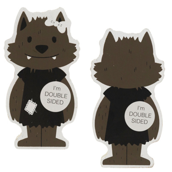 TABLETOP ART 3X6X1 GIRL WEREWOLF REVERSIBLE (4.00) TABLETOP ART 3X6X1 GIRL WEREWOLF REVERSIBLE (4.00)