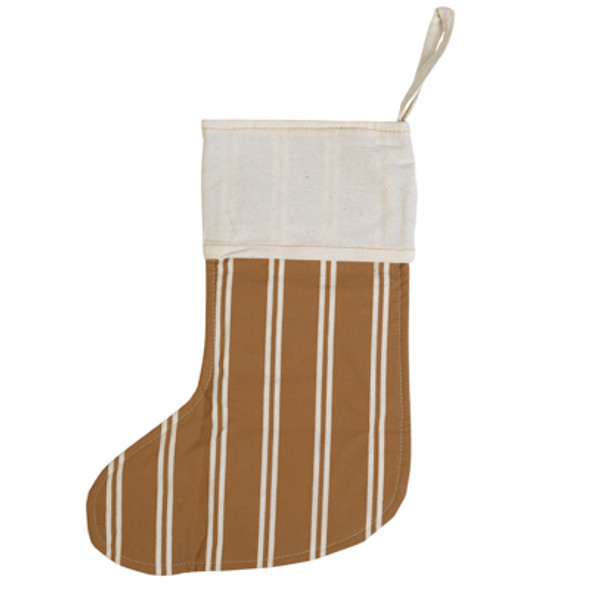 STOCKING 12X15X.75 CANVAS WHITE/BROWN (8.00)