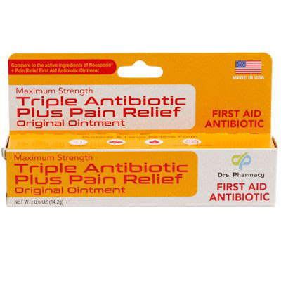 DRS PHARMACY TRIPLE ANTIBIOTIC PLUS PAIN OINTMENT 0.5OZ.