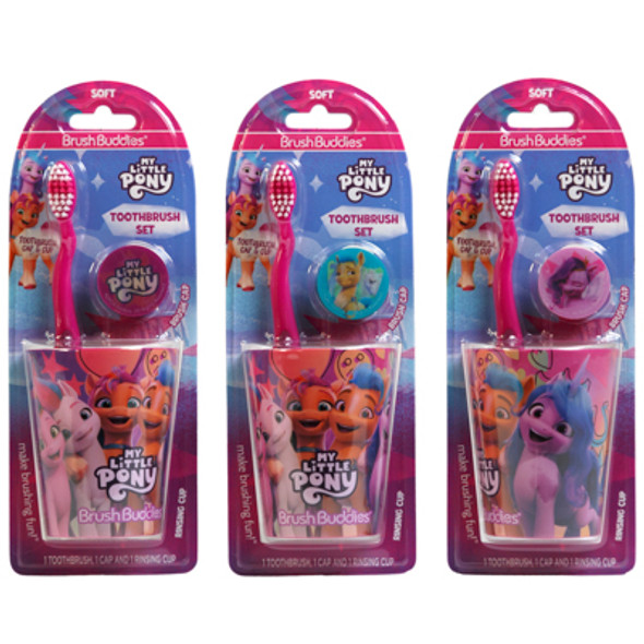 TOOTHBRUSH GIFT SET MY LITTLE PONY TOOTHBRUSH, CUP & CAP ASSORTED COLOR
