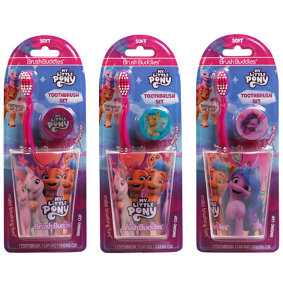 TOOTHBRUSH GIFT SET MY LITTLE PONY TOOTHBRUSH, CUP & CAP ASSORTED COLOR