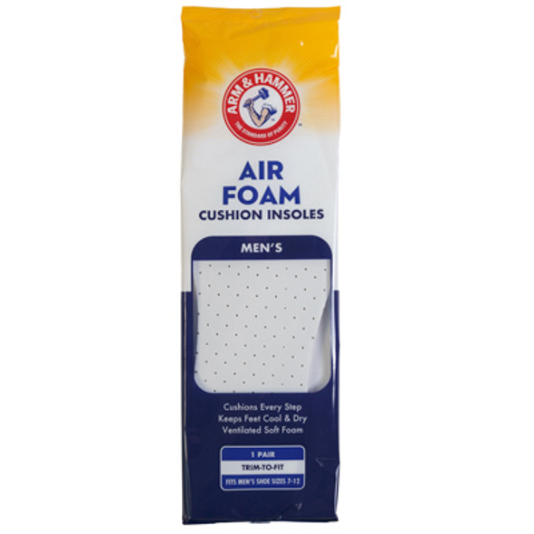 ARM & HAMMER AIR FOAM INSOLES MENS SHOE SIZE 7-12 TRIM TO FIT 48PC PDQ