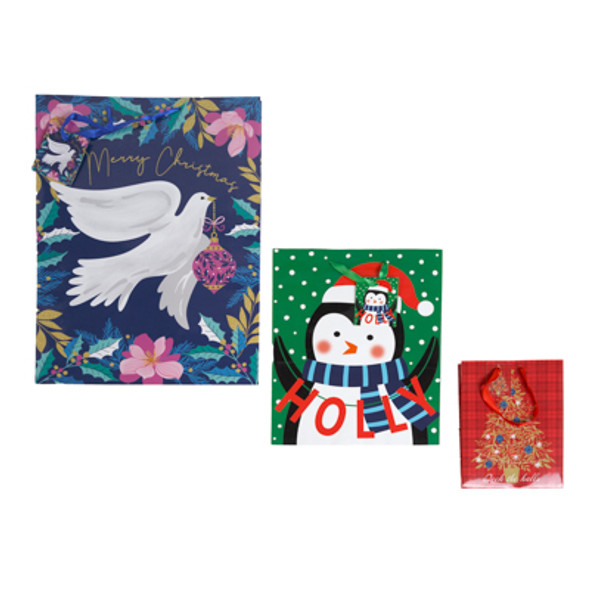 GIFT BAG LARGE CHRISTMAS 12 ASST 10 X 5 X 12.5 UPC LAB GIFT BAG LARGE CHRISTMAS 12 ASST 10 X 5 X 12.5 UPC LAB