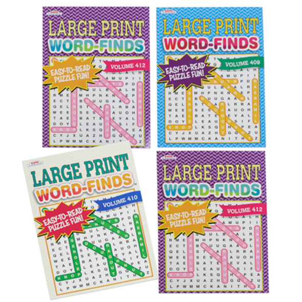 WORD FIND BOOK LARGE PRINT #842 96PC 2  ASSORTED FLOOR DISPLAY MADE IN USA