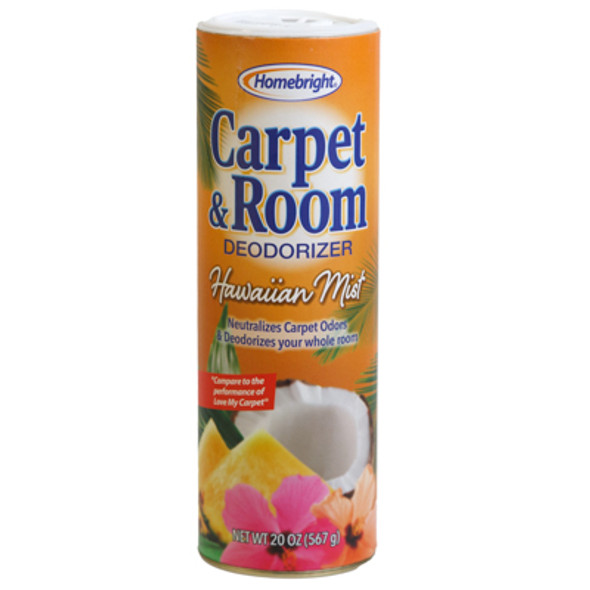 CARPET DEODORIZING POWDER 20OZ HAWAIIAN MIST HOMEBRIGHT