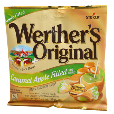 WERTHER'S CARAMEL APPLE FILLED 2.65 OZ PEG BAG