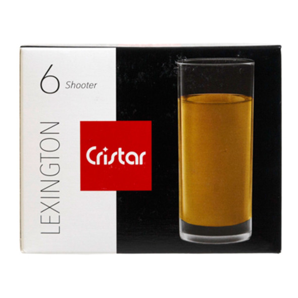 TEQUILA GLASS 6PC SET 2.5OZ CLEAR GLASS LEXINGTON LITHO BOXED