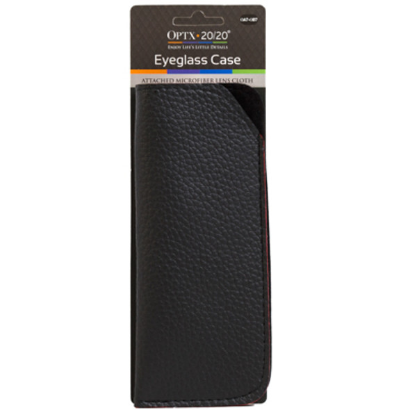 OPTX EYEGLASSES CASE WITH MICROFIBER CLEANING CLOTH
