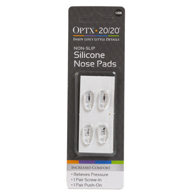 SILICONE NOSE PADS FOR EYEWEAR SCREW-IN OR PUSH-ON