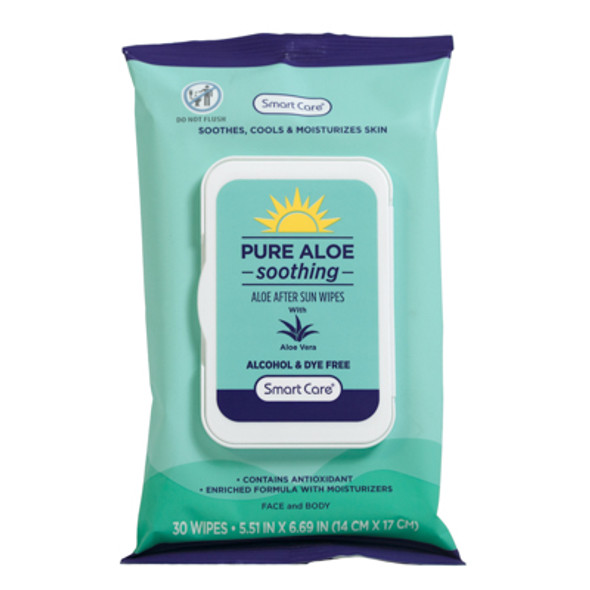 ALOE AFTER SUN SOOTHING WIPES 30CT  12PC PDQ PURE SMART CARE ALOE AFTER SUN SOOTHING WIPES 30CT  12PC PDQ PURE SMART CARE