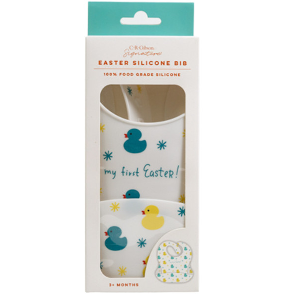 BIB DUCKY MY FIRST EASTER SILICONE SNAP CLOSURE BIB DUCKY MY FIRST EASTER SILICONE SNAP CLOSURE