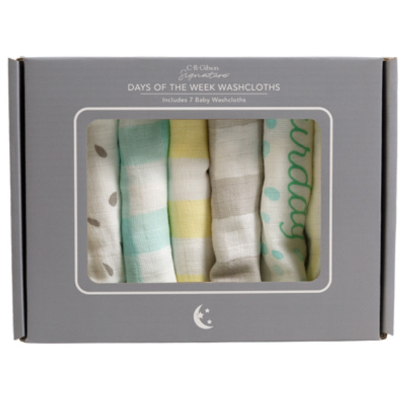 WASHCLOTH 7PC SET 9X9 WOODLAND COTTON GAUZE WASHCLOTH 7PC SET 9X9 WOODLAND COTTON GAUZE