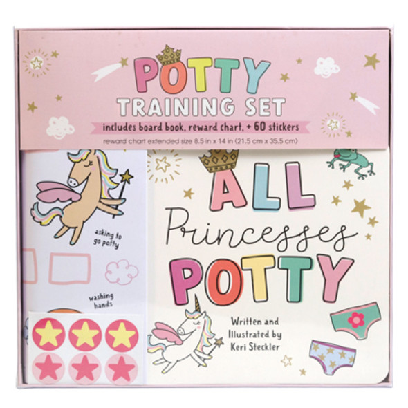 POTTY TRAINING SET 8.5X14 PRINCESS BOARD CHART/60STICKERS POTTY TRAINING SET 8.5X14 PRINCESS BOARD CHART/60STICKERS
