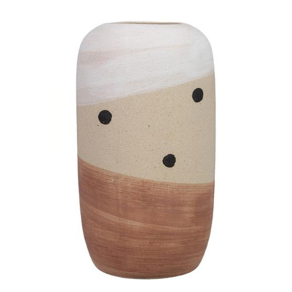 VASE 3X3X6.1 MULTI COLOR STONEWARE *6.25* VASE 3X3X6.1 MULTI COLOR STONEWARE *6.25*