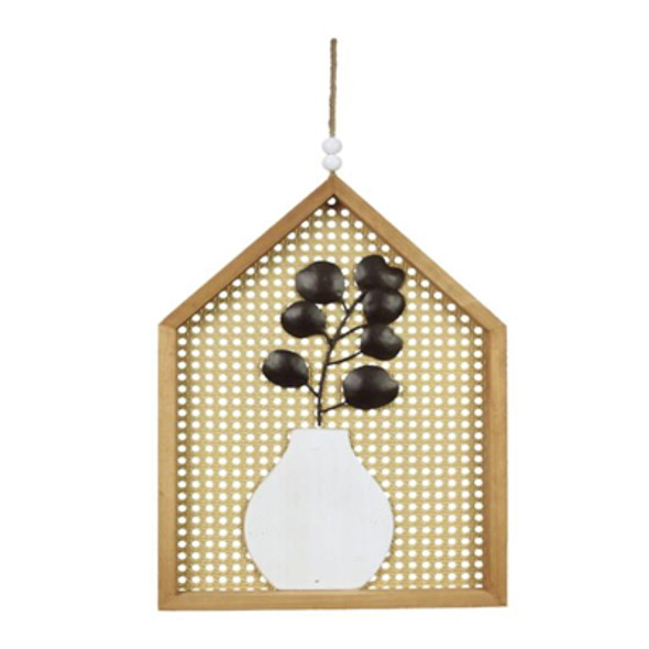 WALL ART 12X1X17 HOME ARTIFICAL PLANT WOOD/METAL *15.50* WALL ART 12X1X17 HOME ARTIFICAL PLANT WOOD/METAL *15.50*
