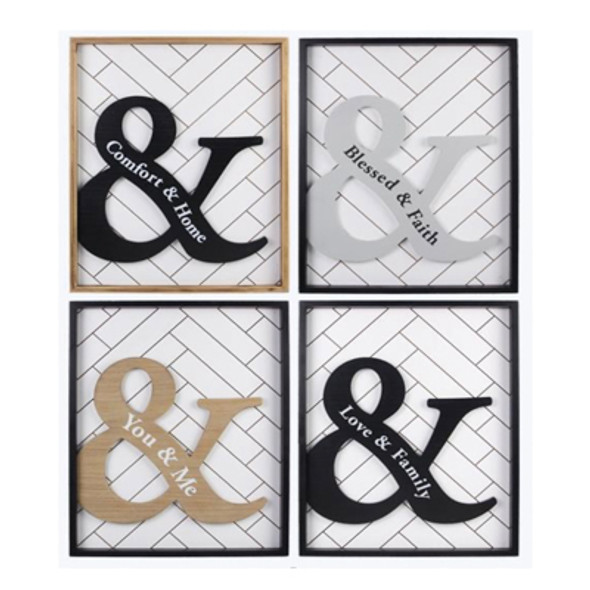 WALL SIGN 4AST 15X1.5X20 COUNTRY AMPERSAND *19.25*