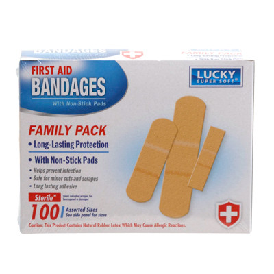 BANDAGES 100CT FAMILY PACK BOXED LUCKY
