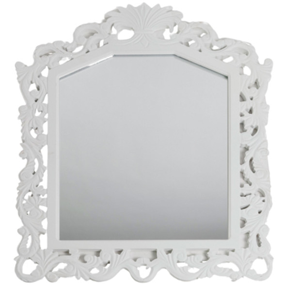 MIRROR 17.5X.5X23.5 FLUER DE LIS WALL MDF WOOD/GLASS MIRROR 17.5X.5X23.5 FLUER DE LIS WALL MDF WOOD/GLASS
