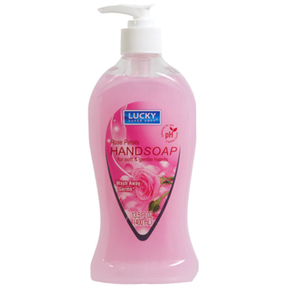 SOAP LIQUID 13.5OZ ROSE PETALS LUCKY