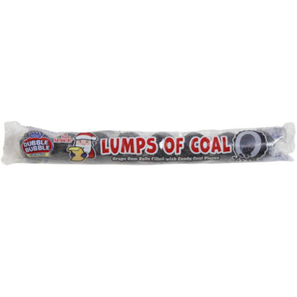 DUBBLE BUBBLE LUMPS OF COAL 8 PC TUBE 2.3 OZ COUNTER DISPLAY