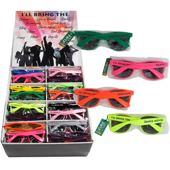 I'LL BRING THE.. PARTY SUNGLASSES ASSORTED STYLES