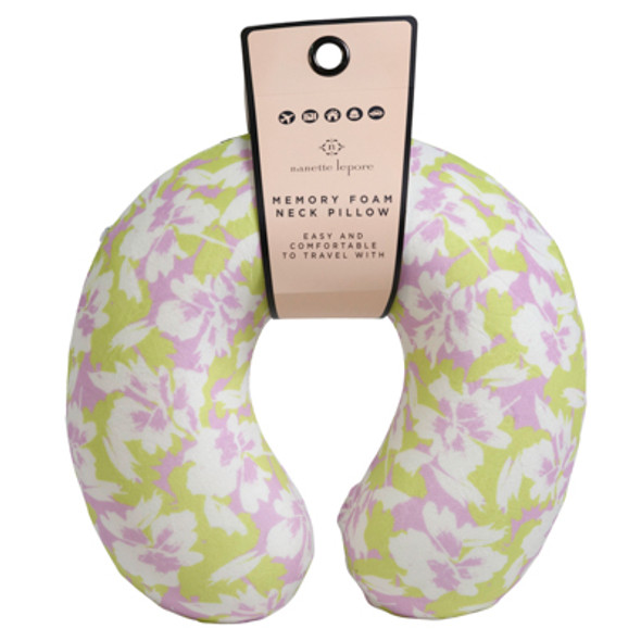 NECK PILLOW LIME FLORAL MEMORY FOAM  12.5X11.5 *26.00* NECK PILLOW LIME FLORAL MEMORY FOAM  12.5X11.5 *26.00*