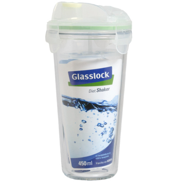 GLASSLOCK DIET SHAKER 450ML AIRTIGHT GLASS MEASURING CONTAINER