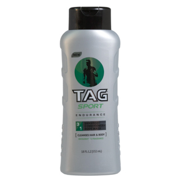 SHAMPOO/CONDITIONER/BODY WASH 18OZ 3IN1 TAG SPORT ENDURANCE