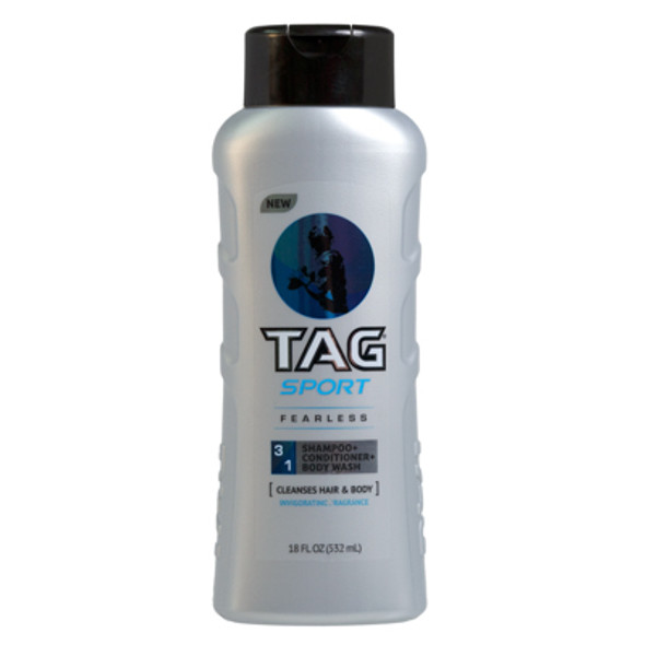 SHAMPOO/CONDITIONER/BODY WASH 18OZ 3IN1 TAG SPORT FEARLESS SHAMPOO/CONDITIONER/BODY WASH 18OZ 3IN1 TAG SPORT FEARLESS