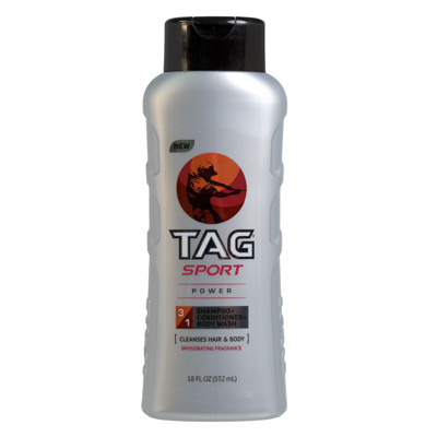 TAG 18OZ 3IN1 SHAMPOO/CONDITIONER/BODY WASH SPORT POWER