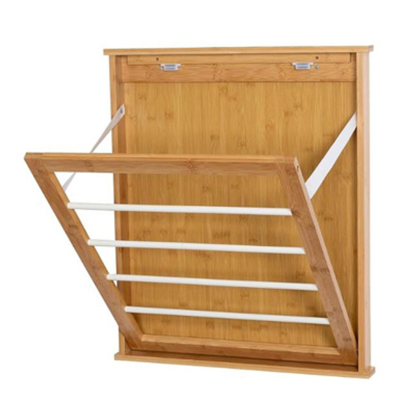 RTA DRYING RACK WALL MOUNTED 23X2.5X27.25  BAMBOO COLOR LABEL RTA DRYING RACK WALL MOUNTED 23X2.5X27.25  BAMBOO COLOR LABEL