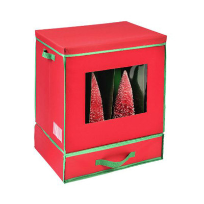 STORAGE DECOR BOX  HOLIDAY MULTIPURPOSE RED/GREEN BROWN BOX