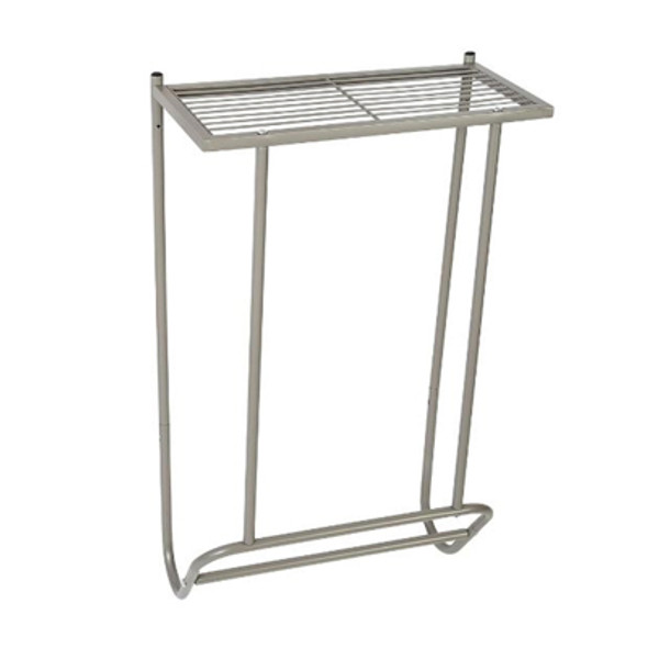 RTA STORAGE BATH/TOWEL WALL MOUNT RACK HODLER 8X2.25X16 BROWN BOX