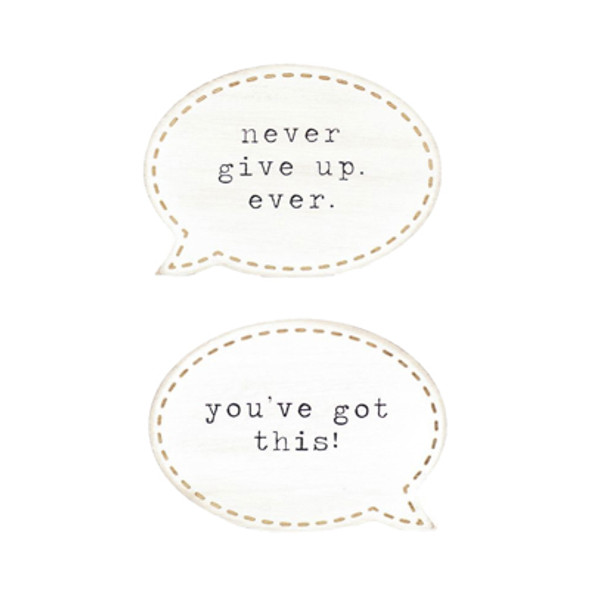 TABLETOP ART 6X4X1 REVERSIBLE YOU GOT THIS/NEVER GIVE UP WOOD (4.00)
