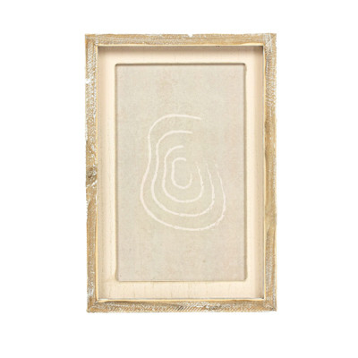 WALL ART 9X13X1.5 POND WHITE/BROWN/CREAM WOOD (22.00)
