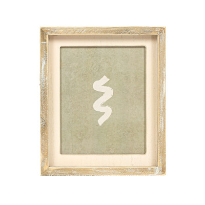 WALL ART 9X10X1.5 SQUIGGLE GREEN/BROWN/CREAM WOOD (10.00)