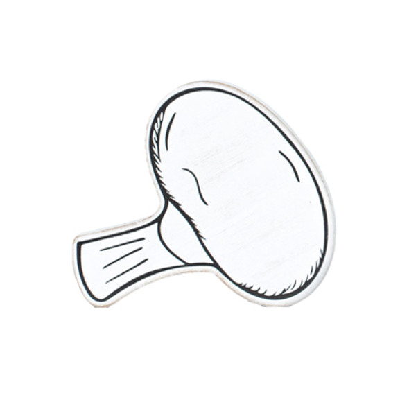 TABLETOP ART 6X5X1 MUSHROOM CUTOUT WHITE/BLACK WOOD (3.00)