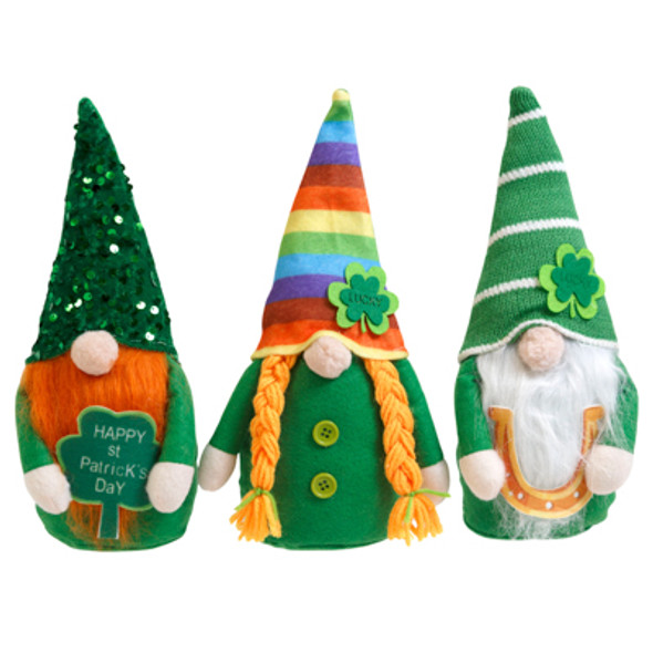 GNOME ST PATRICK TABLE DECOR 3AST 5.5 X 10IN STPAT/HT