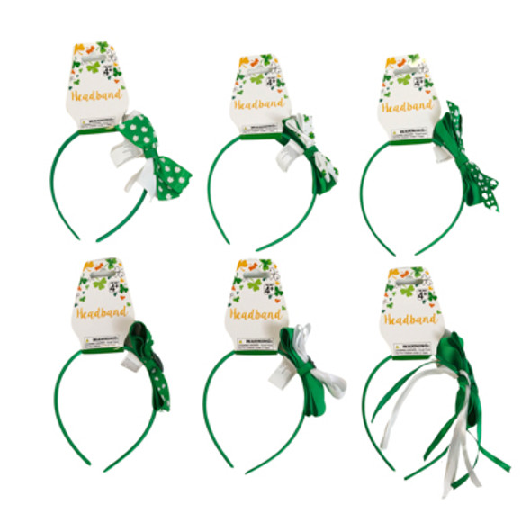 ST PATRICKS HEADBAND 6AST BOW STYLES STPAT/BARBELL HDR