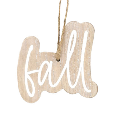 ORNAMENT 4X4X.25 FALL NEUTRAL/WHITE WOOD (3.00)